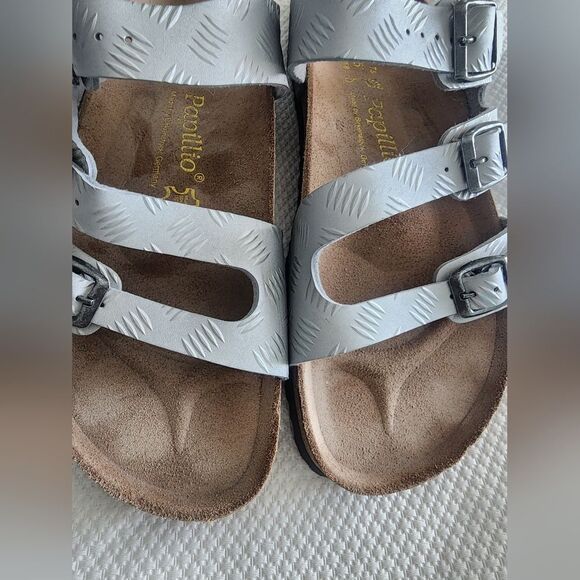 Papillio Birkenstock Gray Triple-Buckle Sandals - Picture 5 of 7